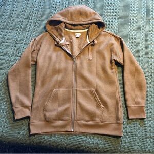 ~*~ L.L. Bean Birchwood Brushed Waffle Zip Hoodie M ~*~